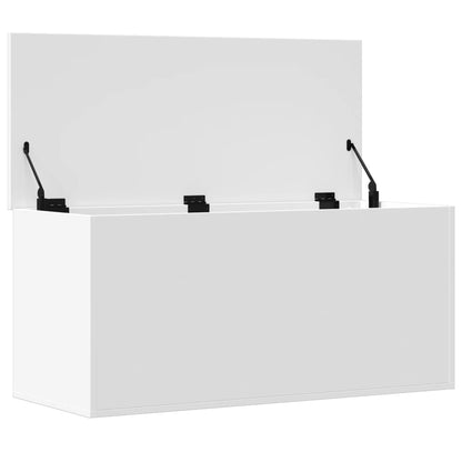 Úložný Box Bílý 100 X 42 X 46 Cm Kompozitní Dřevo