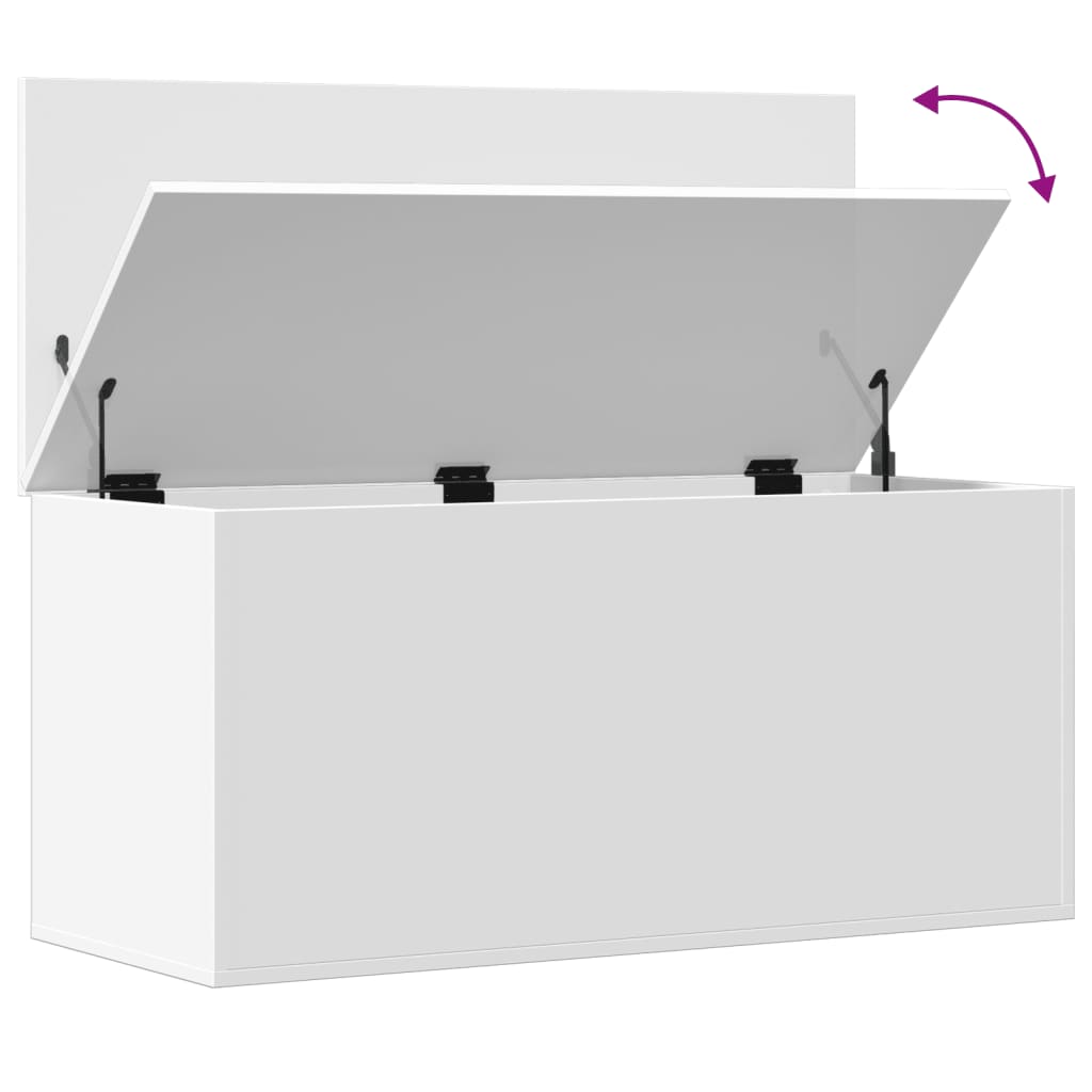 Úložný Box Bílý 100 X 42 X 46 Cm Kompozitní Dřevo