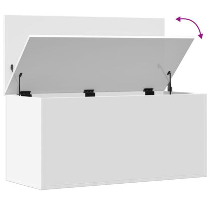 Úložný Box Bílý 100 X 42 X 46 Cm Kompozitní Dřevo