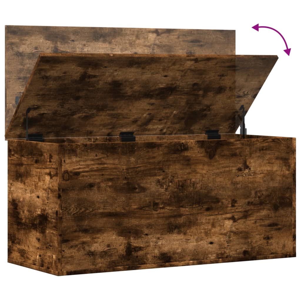 Úložný Box Kouřový Dub 100 X 42 X 46 Cm Kompozitní Dřevo