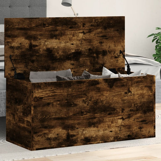 Úložný Box Kouřový Dub 100 X 42 X 46 Cm Kompozitní Dřevo