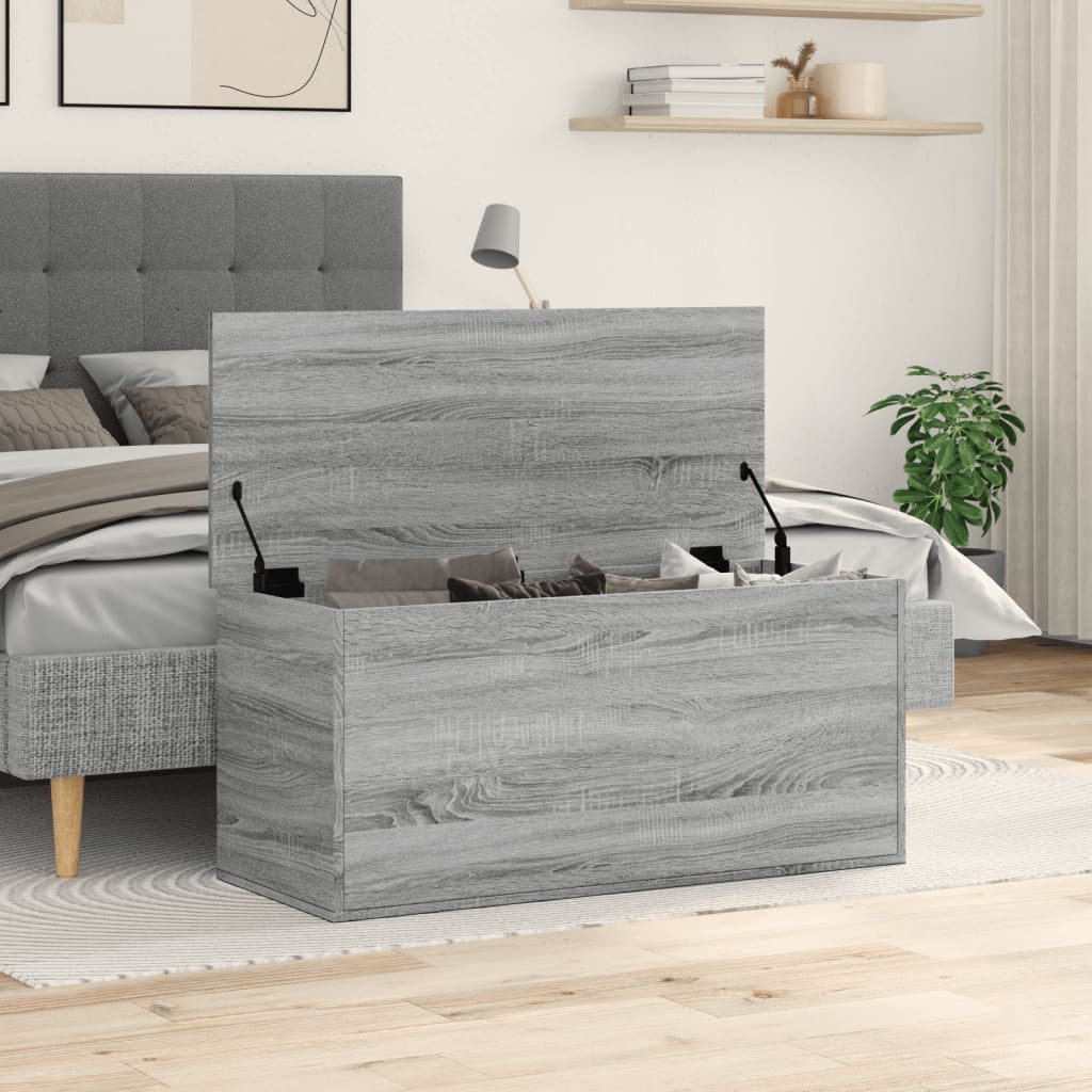 Úložný Box Šedý Sonoma 100 X 42 X 46 Cm Kompozitní Dřevo