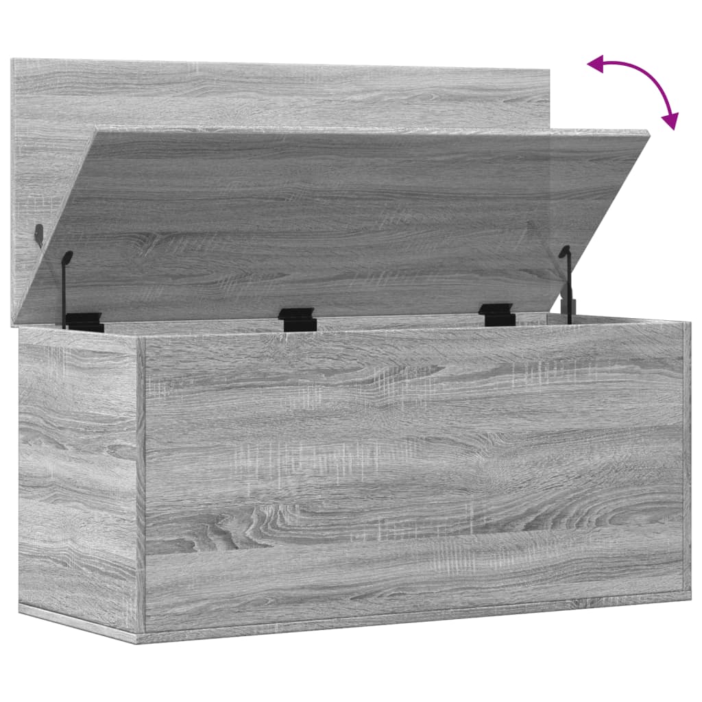Úložný Box Šedý Sonoma 100 X 42 X 46 Cm Kompozitní Dřevo