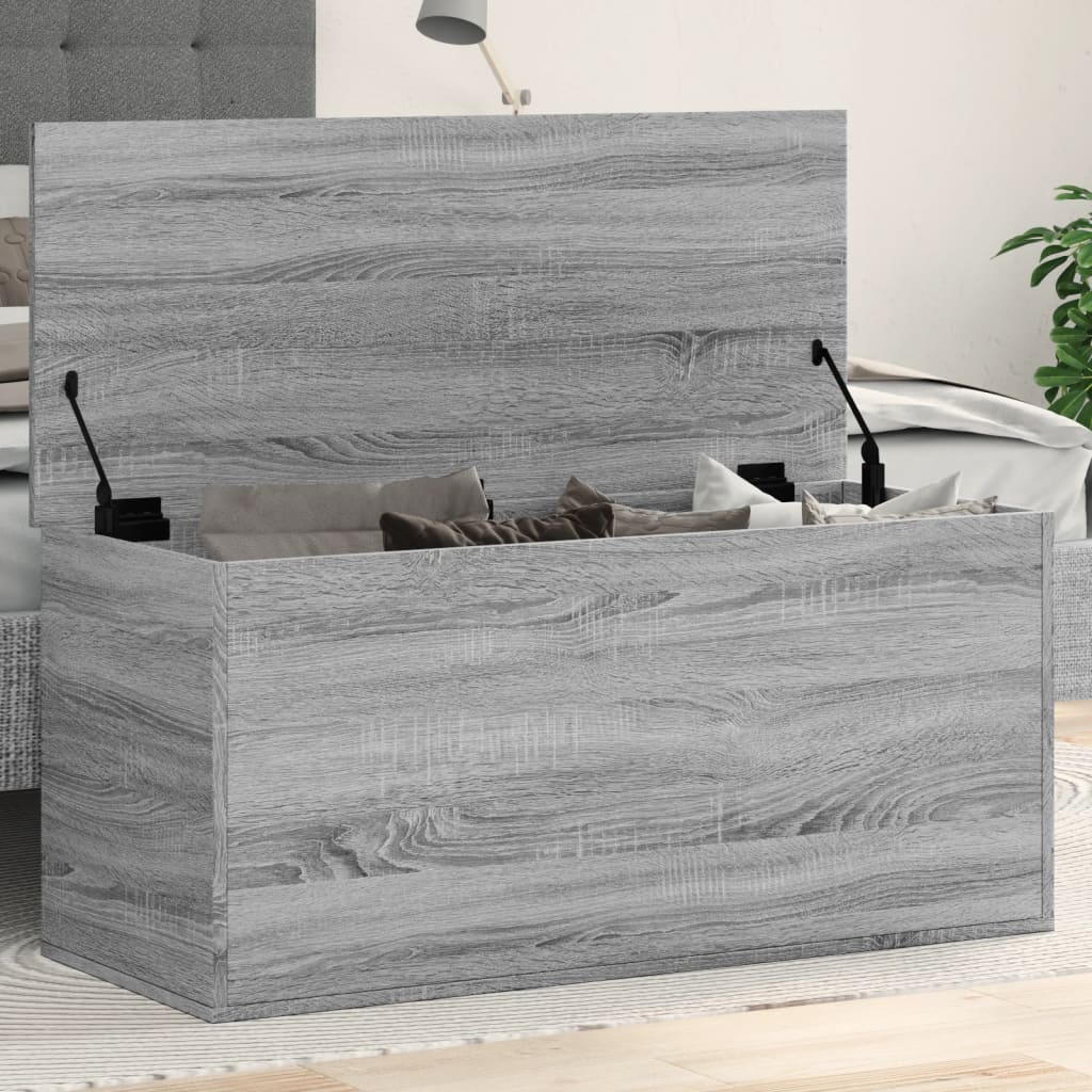 Úložný Box Šedý Sonoma 100 X 42 X 46 Cm Kompozitní Dřevo