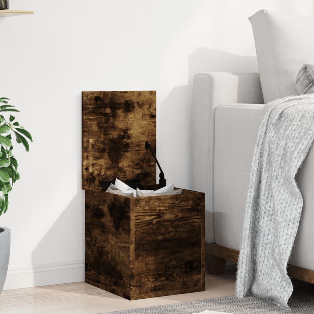 Úložný Box Kouřový Dub 30 X 35 X 35 Cm Kompozitní Dřevo