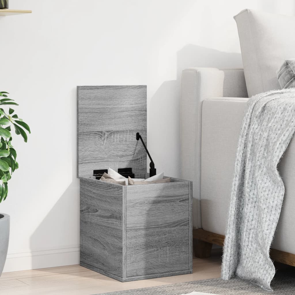 Úložný Box Šedý Sonoma 30 X 35 X 35 Cm Kompozitní Dřevo