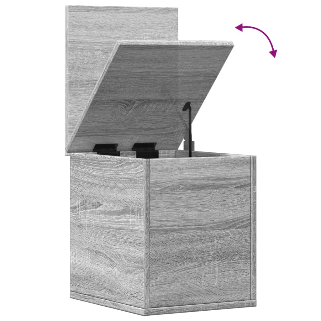 Úložný Box Šedý Sonoma 30 X 35 X 35 Cm Kompozitní Dřevo