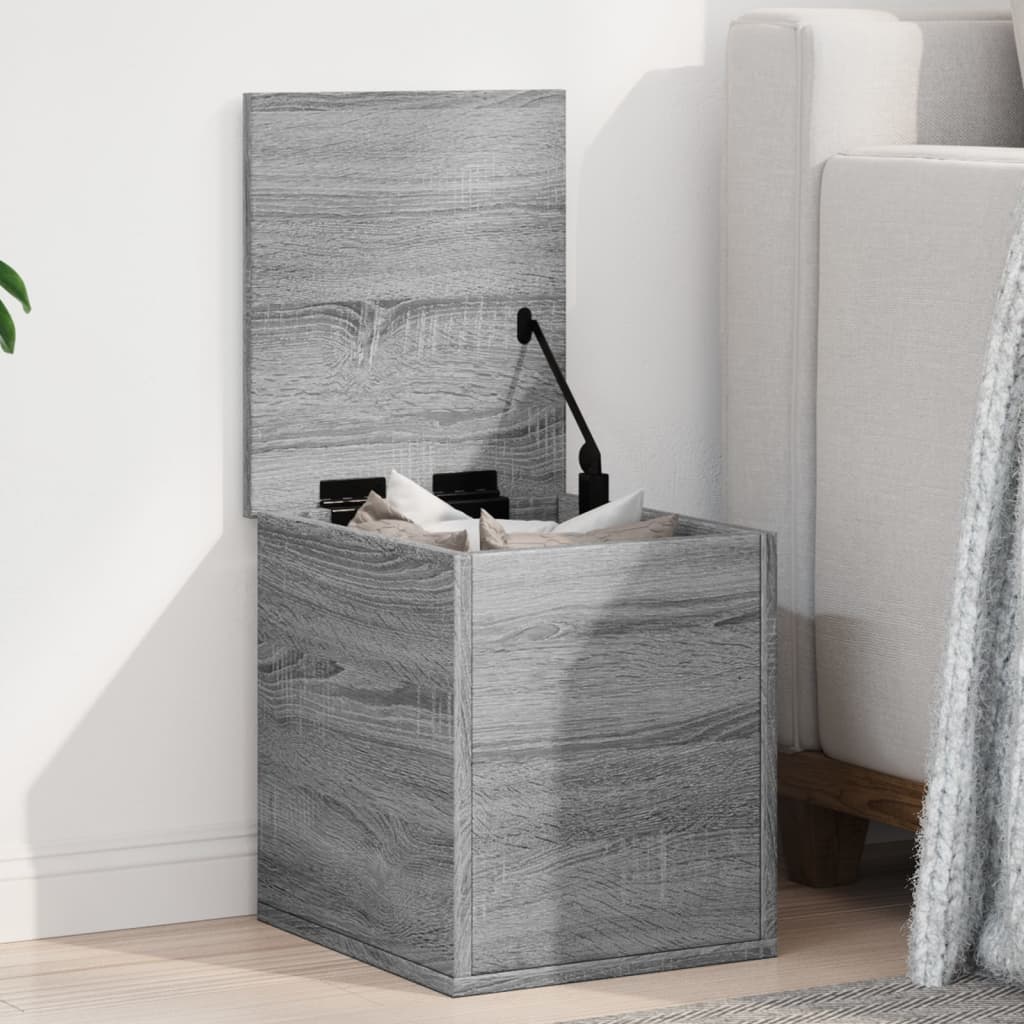 Úložný Box Šedý Sonoma 30 X 35 X 35 Cm Kompozitní Dřevo