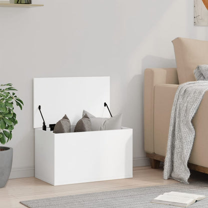 Úložný Box Bílý 60 X 35 X 35 Cm Kompozitní Dřevo