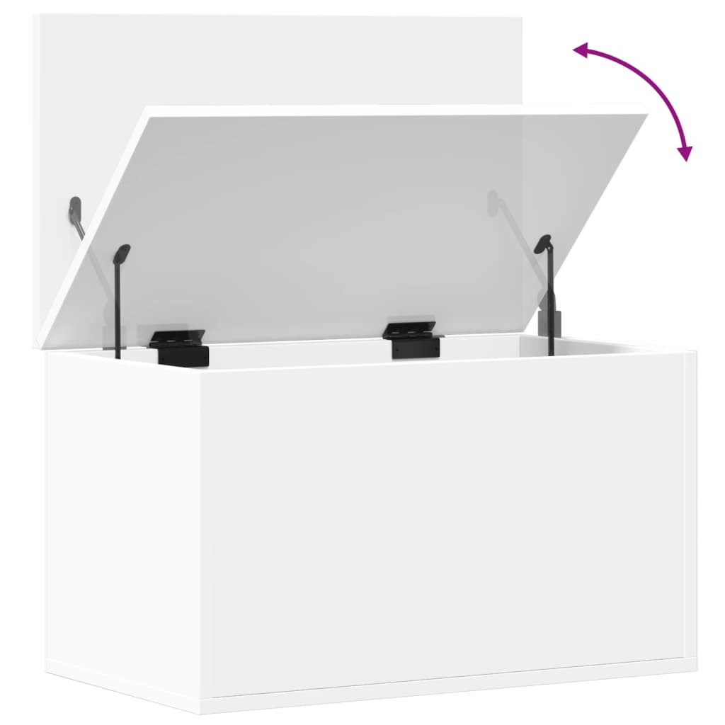 Úložný Box Bílý 60 X 35 X 35 Cm Kompozitní Dřevo