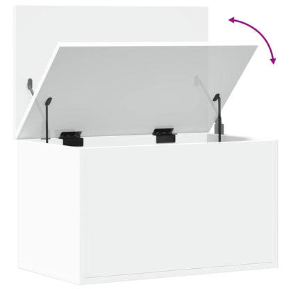Úložný Box Bílý 60 X 35 X 35 Cm Kompozitní Dřevo