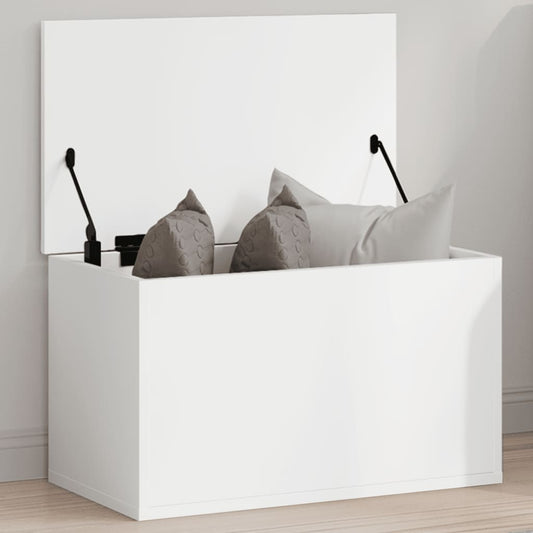 Úložný Box Bílý 60 X 35 X 35 Cm Kompozitní Dřevo