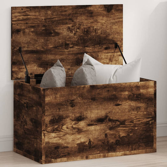 Úložný Box Kouřový Dub 60 X 35 X 35 Cm Kompozitní Dřevo
