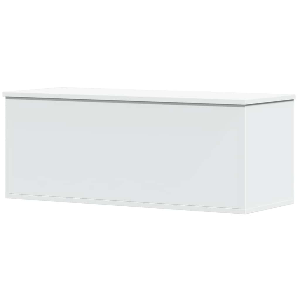 Úložný Box Bílý 90 X 35 X 35 Cm Kompozitní Dřevo
