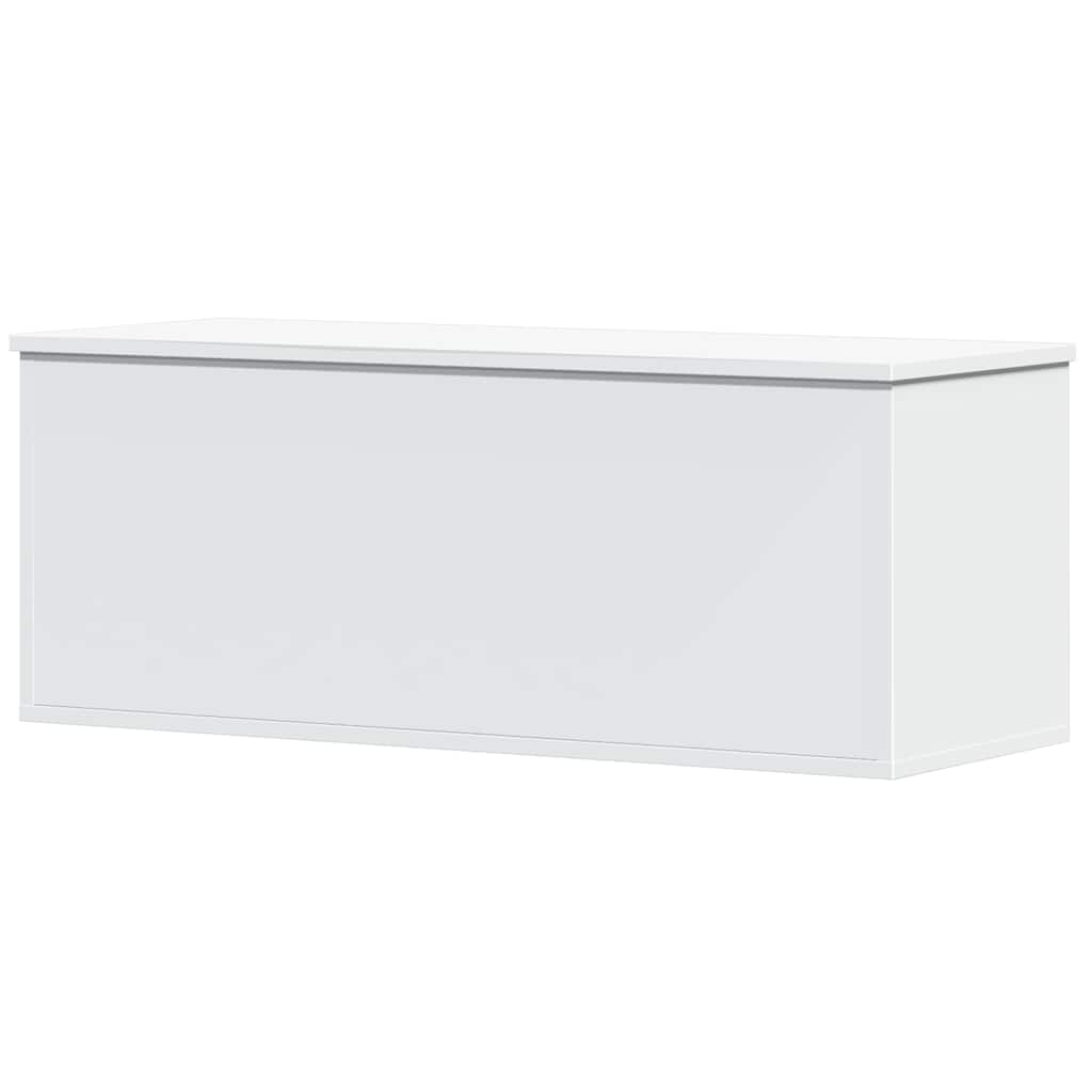 Úložný Box Bílý 90 X 35 X 35 Cm Kompozitní Dřevo