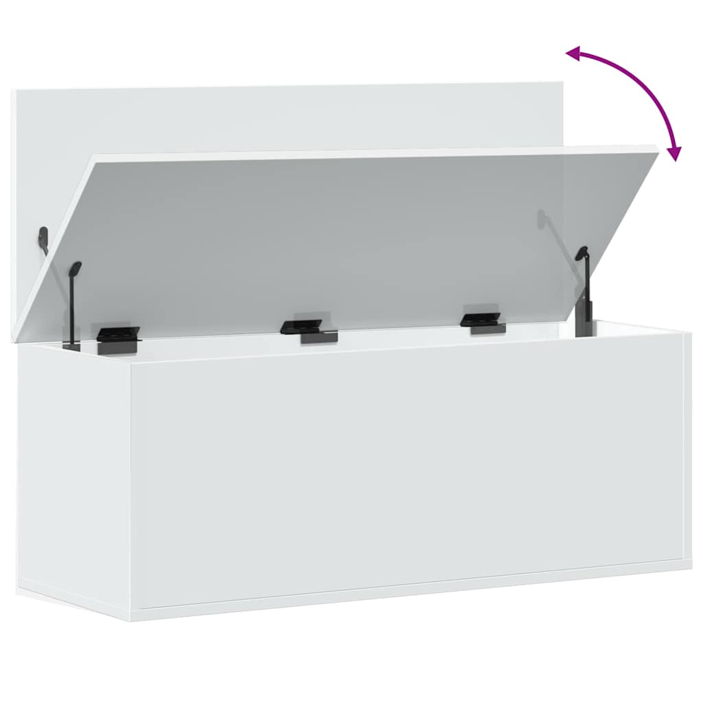 Úložný Box Bílý 90 X 35 X 35 Cm Kompozitní Dřevo
