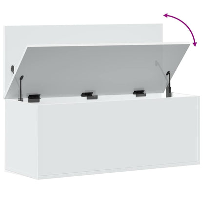 Úložný Box Bílý 90 X 35 X 35 Cm Kompozitní Dřevo