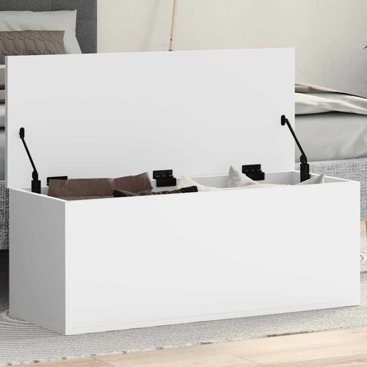 Úložný Box Bílý 90 X 35 X 35 Cm Kompozitní Dřevo