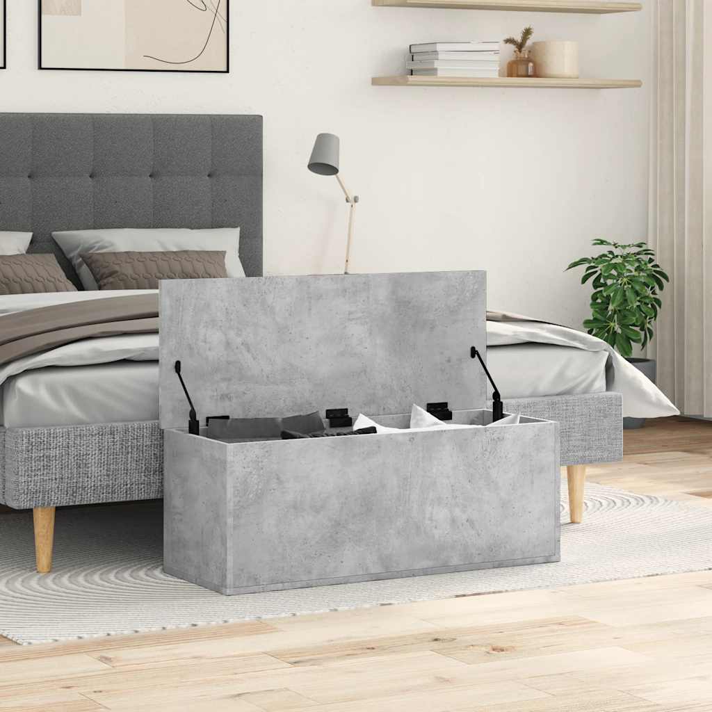 Úložný Regál Betonově Šedý 90 X 35 X 35 Cm Kompozitní Dřevo