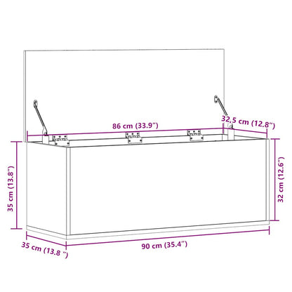 Úložný Regál Betonově Šedý 90 X 35 X 35 Cm Kompozitní Dřevo