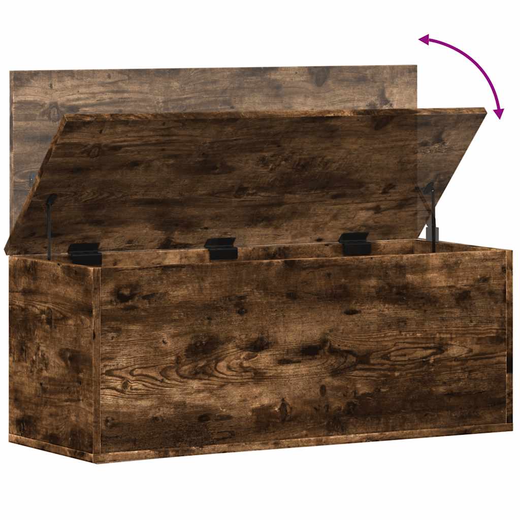 Úložný Box Kouřový Dub 90 X 35 X 35 Cm Kompozitní Dřevo