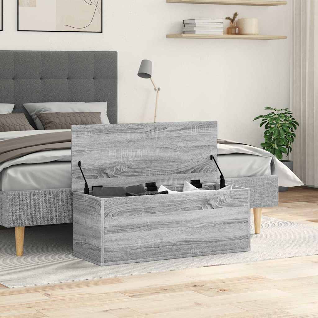 Úložný Box Šedý Sonoma 90 X 35 X 35 Cm Kompozitní Dřevo