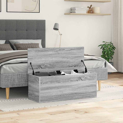 Úložný Box Šedý Sonoma 90 X 35 X 35 Cm Kompozitní Dřevo