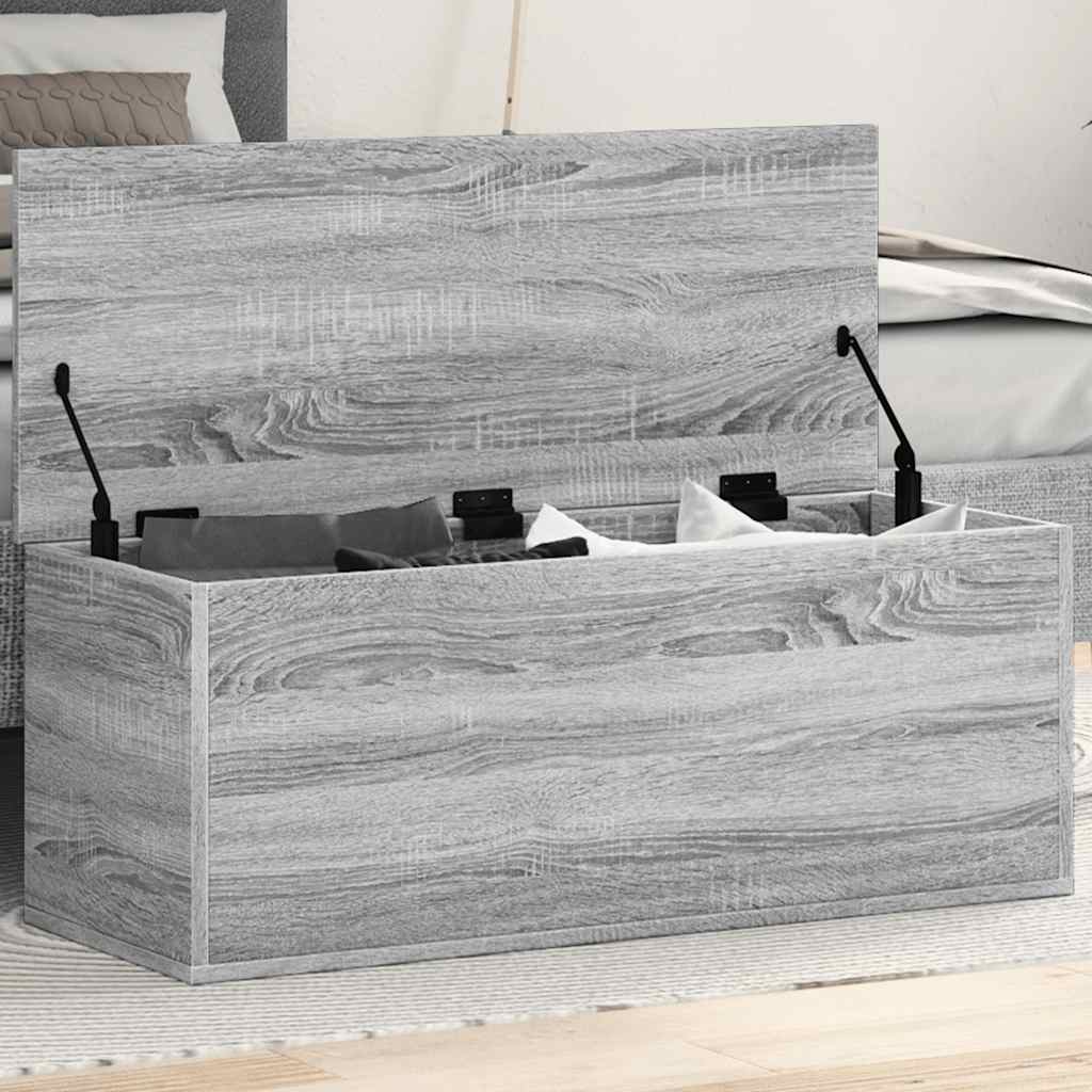 Úložný Box Šedý Sonoma 90 X 35 X 35 Cm Kompozitní Dřevo