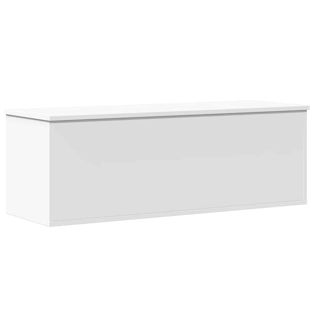Úložný Box Bílý 102 X 35 X 35 Cm Kompozitní Dřevo