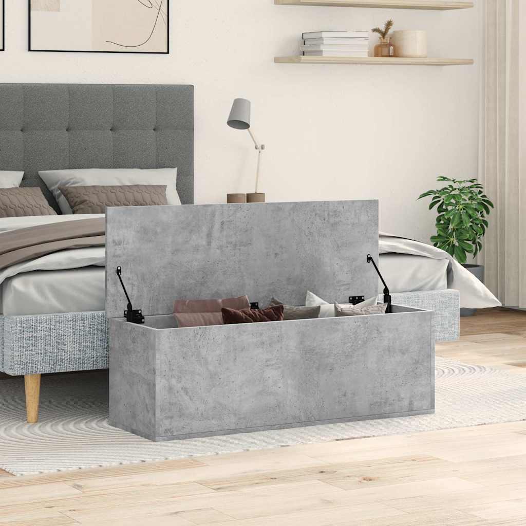 Úložný Regál Betonově Šedý 102 X 35 X 35 Cm Kompozitní Dřevo