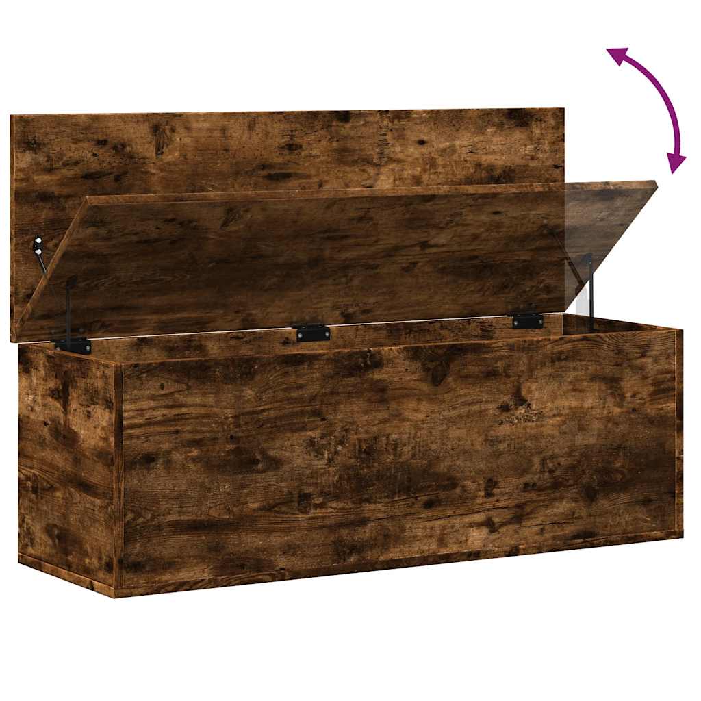 Úložný Box Kouřový Dub 102 X 35 X 35 Cm Kompozitní Dřevo