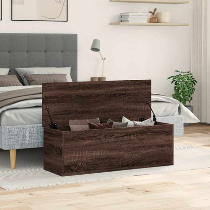Úložný Box Hnědý Dub 102 X 35 X 35 Cm Kompozitní Dřevo