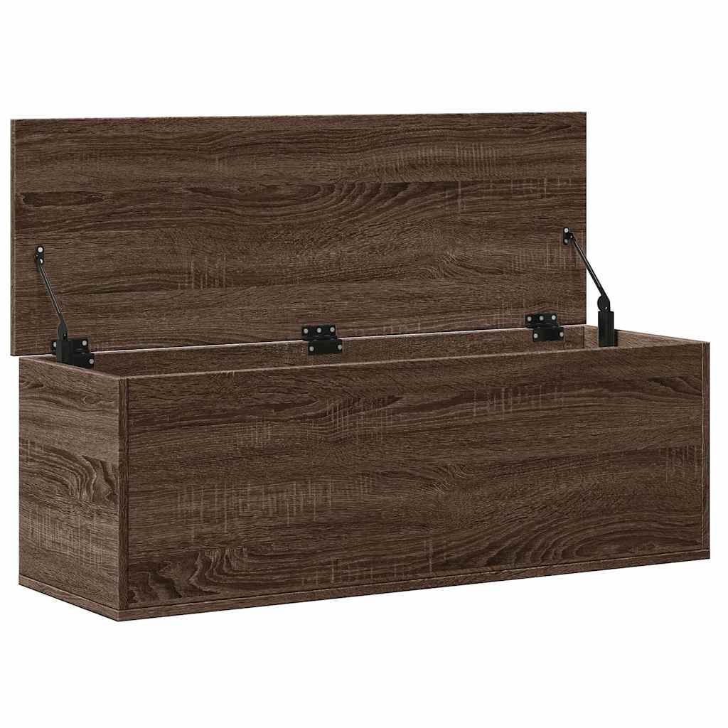 Úložný Box Hnědý Dub 102 X 35 X 35 Cm Kompozitní Dřevo
