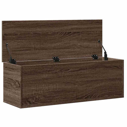 Úložný Box Hnědý Dub 102 X 35 X 35 Cm Kompozitní Dřevo