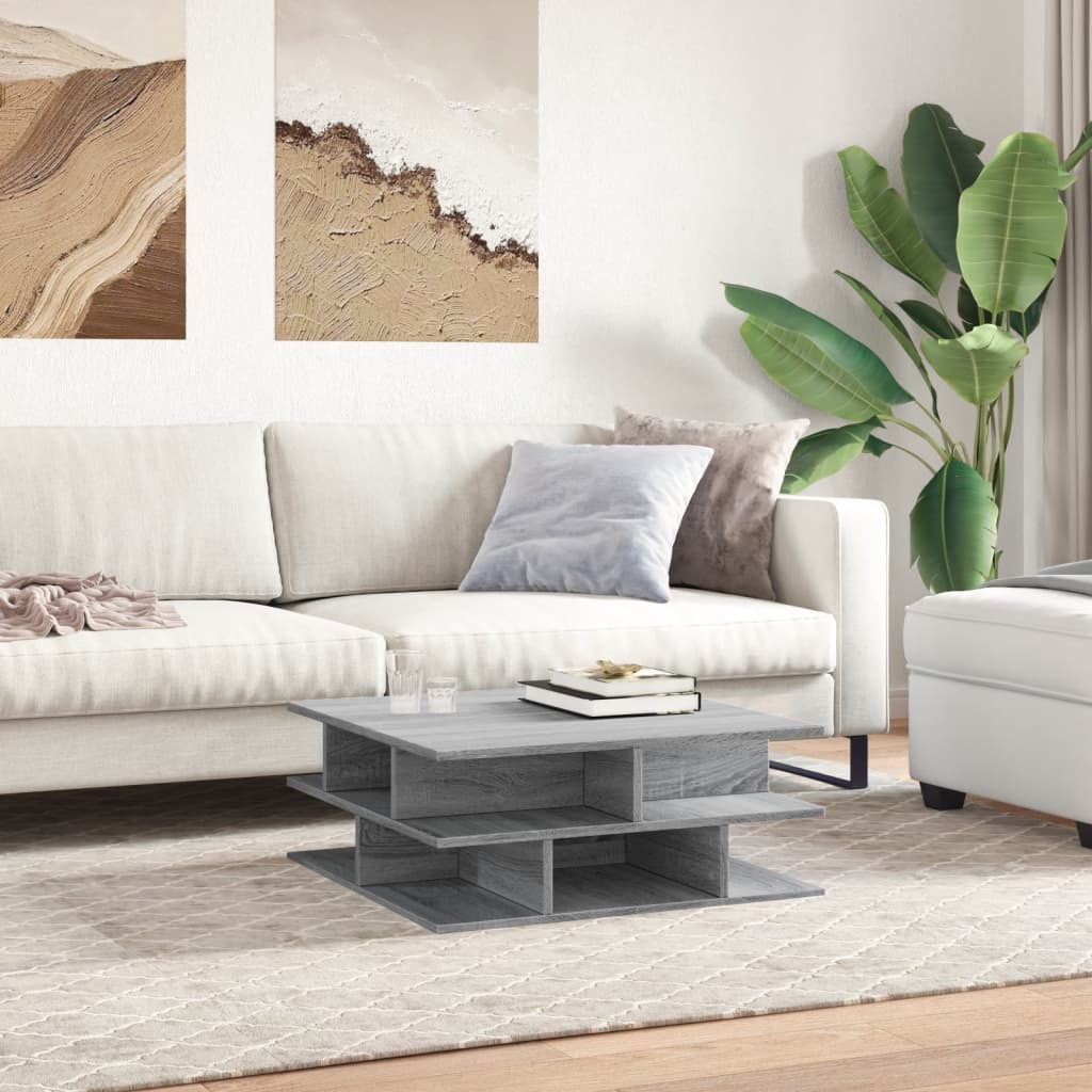 Konferenční Stolek Šedý Sonoma 70 X 70 X 29 Cm Kompozitní Dřevo