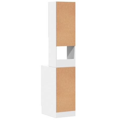 Kuchyňská Skříňka Bílá 35 X 50 X 180 Cm Kompozitní Dřevo