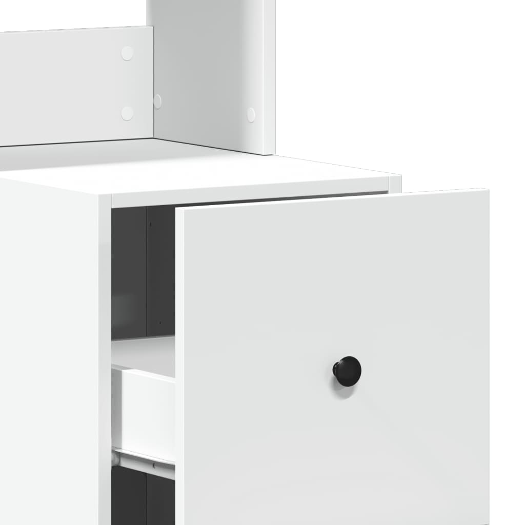 Kuchyňská Skříňka Bílá 35 X 50 X 180 Cm Kompozitní Dřevo