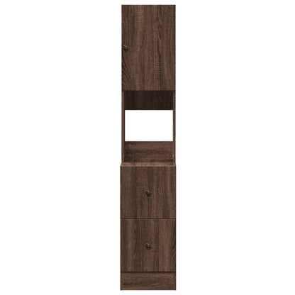 Kuchyňská Skříňka Hnědý Dub 35 X 50 X 180 Cm Kompozitní Dřevo