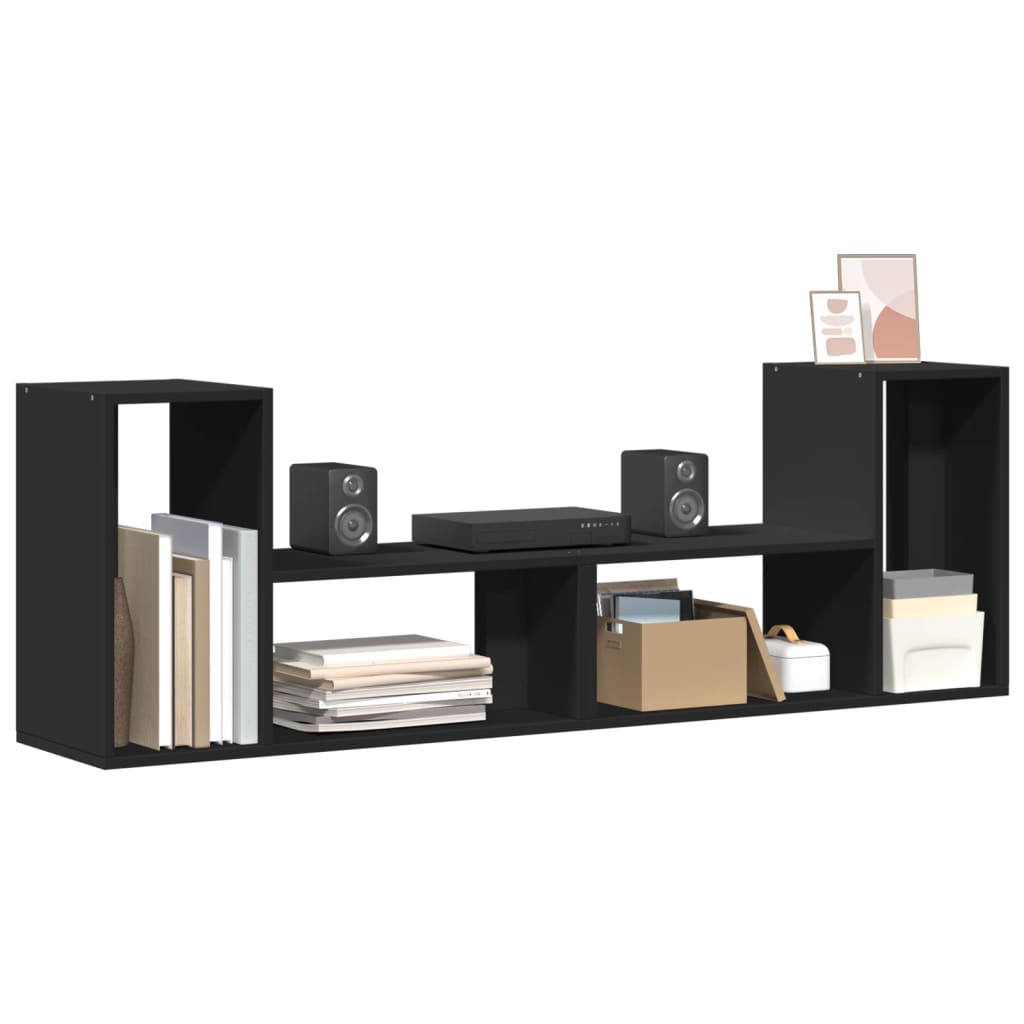 Tv Skříňky 2 Ks Černé 75 X 30 X 50 Cm Kompozitní Dřevo