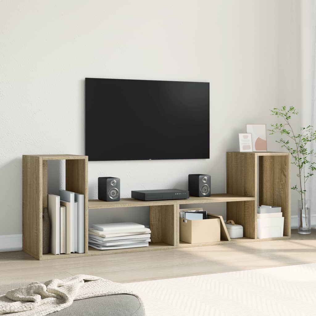 Tv Skříňky 2 Ks Dub Sonoma 75 X 30 X 50 Cm Kompozitní Dřevo