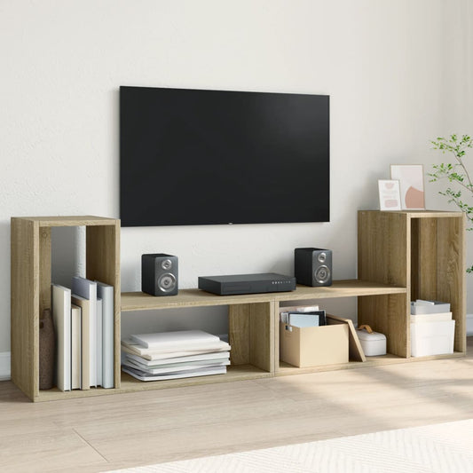 Tv Skříňky 2 Ks Dub Sonoma 75 X 30 X 50 Cm Kompozitní Dřevo