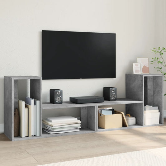 Tv Skříňky 2 Ks Betonově Šedé 75 X 30 X 50 Cm Kompozitní Dřevo