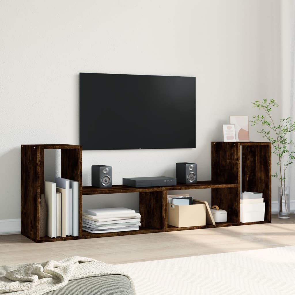 Tv Skříňky 2 Ks Kouřový Dub 75 X 30 X 50 Cm Kompozitní Dřevo