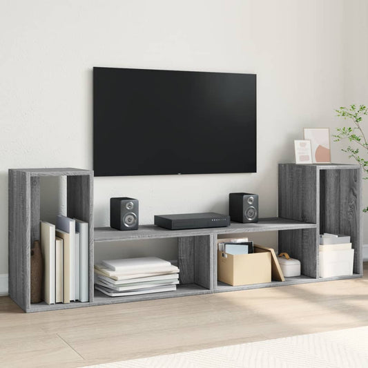 Tv Skříňky 2 Ks Šedé Sonoma 75 X 30 X 50 Cm Kompozitní Dřevo