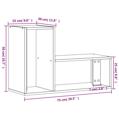 Tv Skříňky 2 Ks Hnědý Dub 75 X 30 X 50 Cm Kompozitní Dřevo