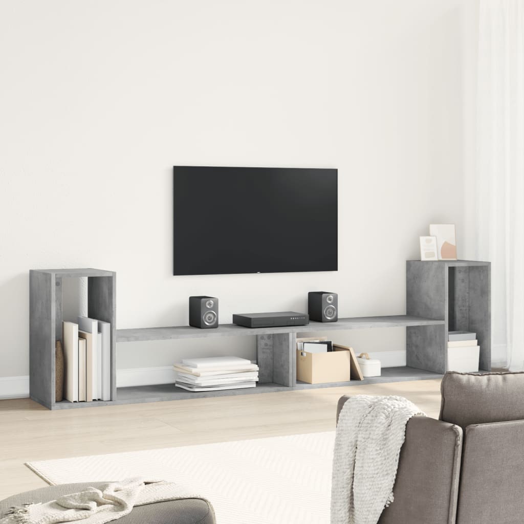 Tv Skříňky 2 Ks Betonově Šedé 100 X 30 X 50 Cm Kompozitní Dřevo