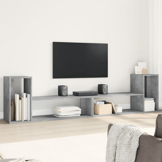 Tv Skříňky 2 Ks Betonově Šedé 100 X 30 X 50 Cm Kompozitní Dřevo