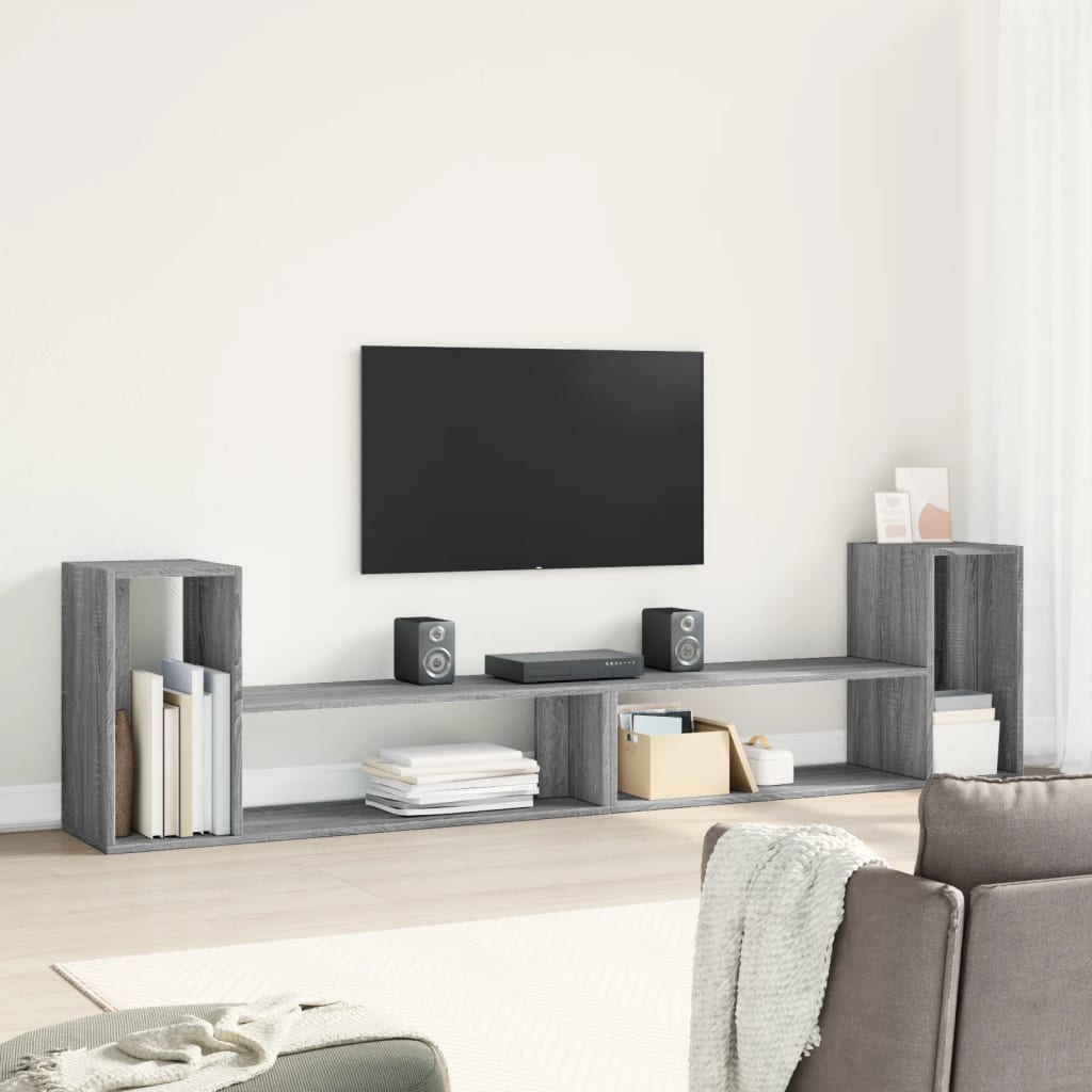 Tv Skříňky 2 Ks Šedé Sonoma 100 X 30 X 50 Cm Kompozitní Dřevo
