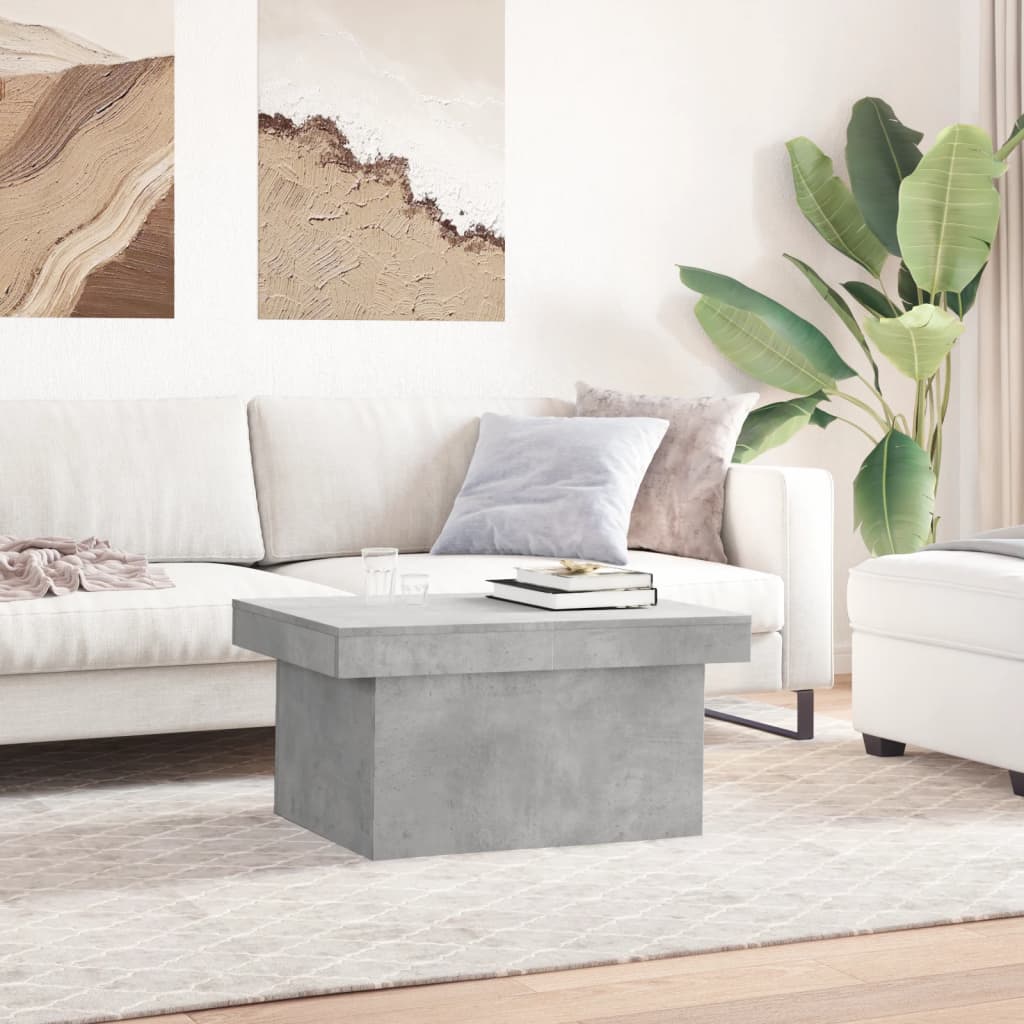 Konferenční Stolek Betonově Šedý 80X55X40 Cm Kompozitní Dřevo