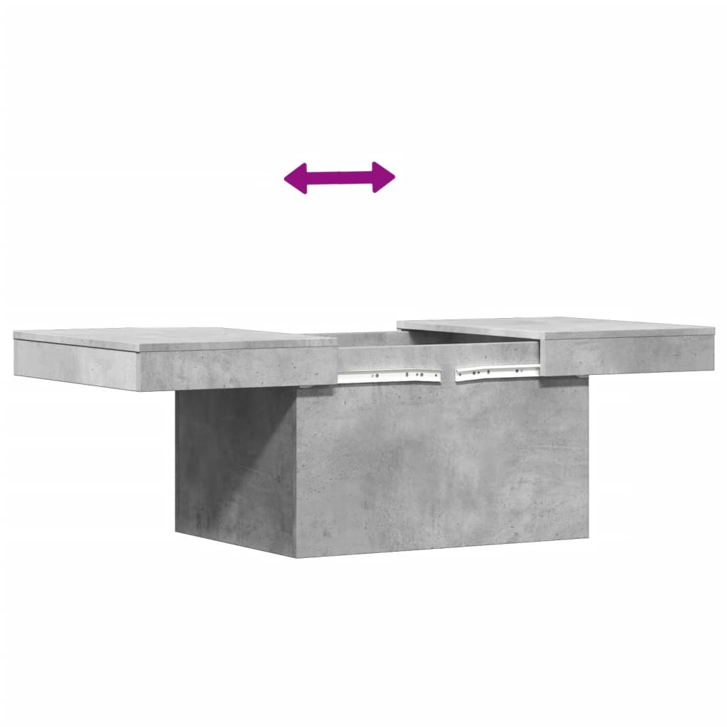 Konferenční Stolek Betonově Šedý 80X55X40 Cm Kompozitní Dřevo